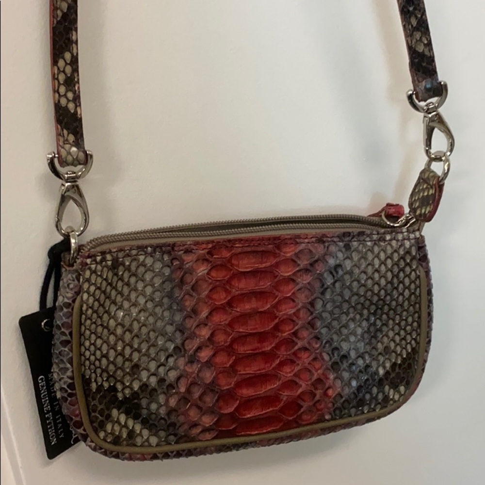 Genuine Hand painted Python Cross Body Handbag. - Picture 3 of 9
